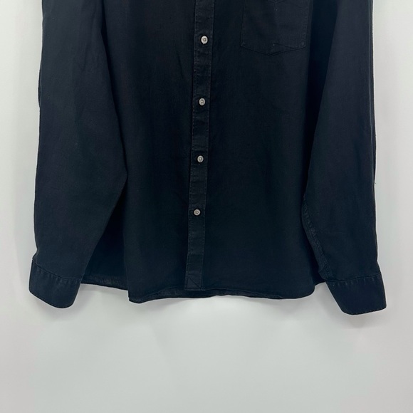 UNTICKit Wrinkle Resistant Linen Cabardes Black Long Sleeve Mens Size XXX Large - Picture 7 of 12